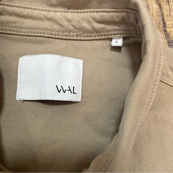 WAL We Are Labels Mens Tan Ramon Heavy Twill Overshirt Size Large - Picture 3 of 5